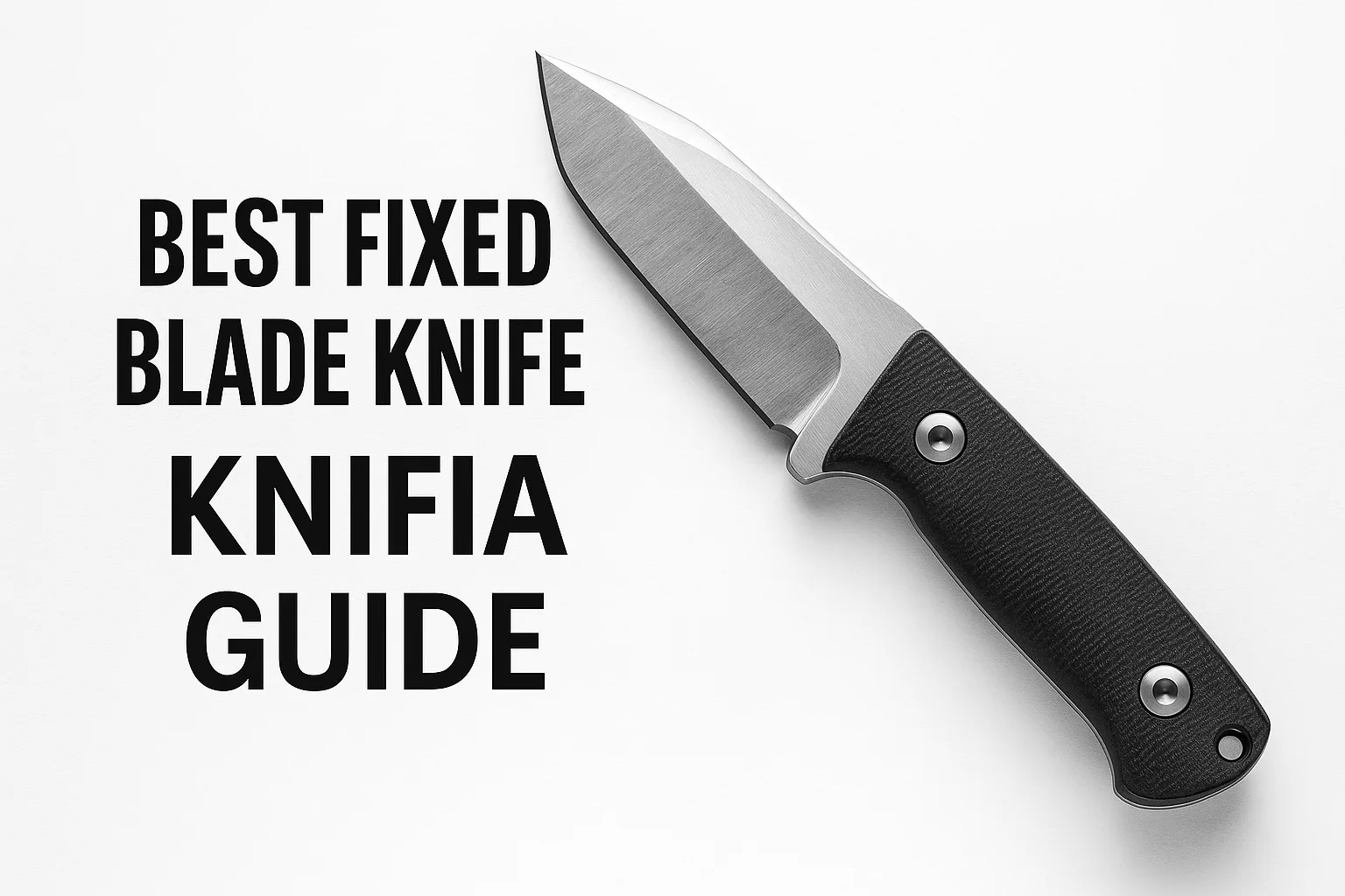 Close-up of a fixed blade knife on a white background, representing the ultimate guide to choosing, using, and maintaining fixed blade knives.