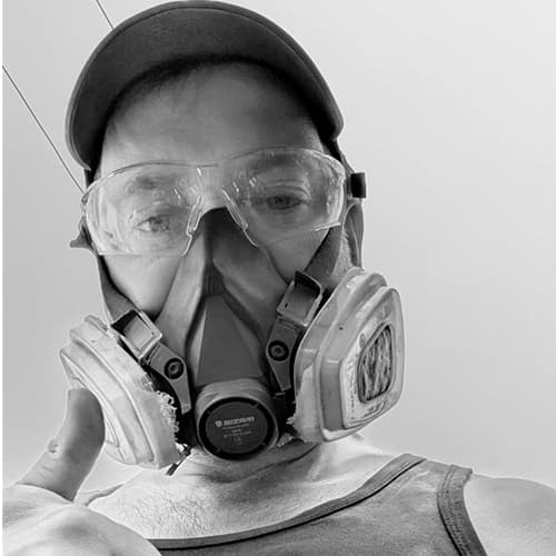 Portrait of Marvyn — Ukrainian knife maker forging expressive handcrafted blades