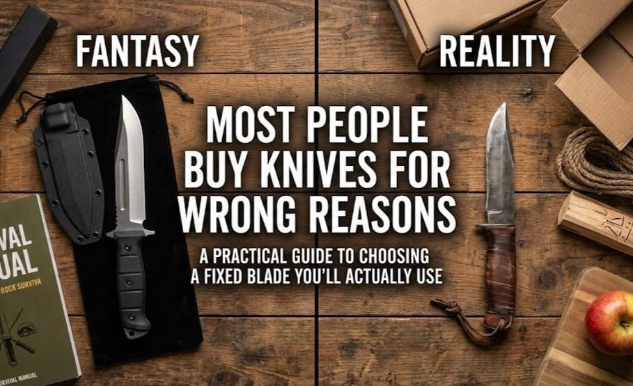 Most people buy knives for the wrong reasons – fantasy vs reality comparison of fixed blade knives