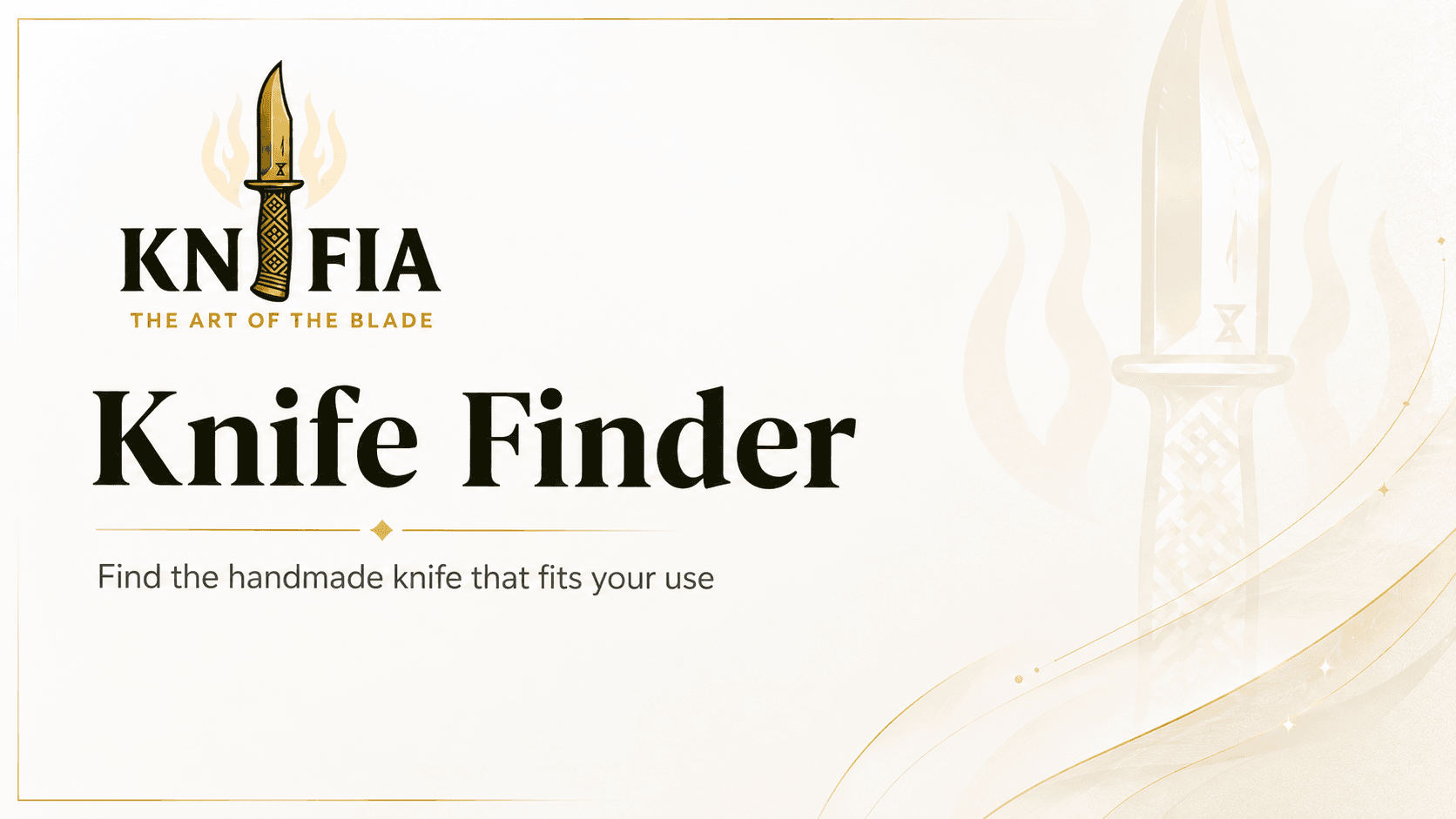 Knifia Knife Finder featured image for a handmade knife selection guide