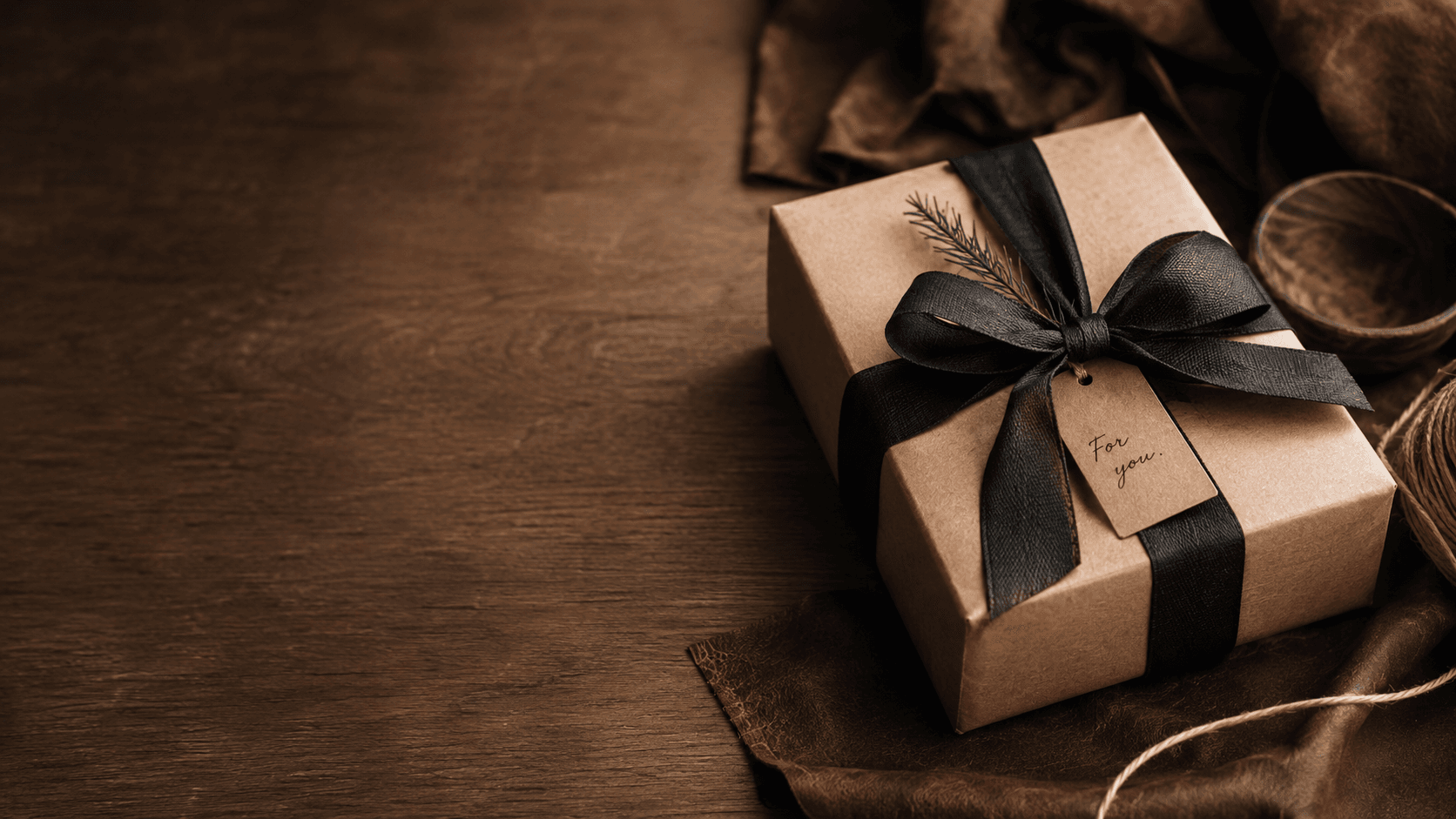 handmade knife gift guide with wrapped gift box for men