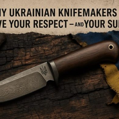 Custom knives handmade by Ukrainian craftsmen from high-quality steel.