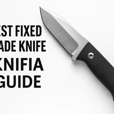 Close-up of a fixed blade knife on a white background, representing the ultimate guide to choosing, using, and maintaining fixed blade knives.